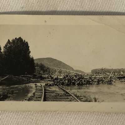Rail tracks flooded