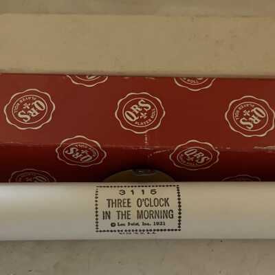 'Three O'Clock in the Morning' Piano Player Roll