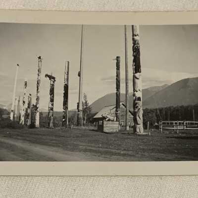 ‘Totems at Kitwanga June 1944’