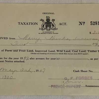 1947 Tax Receipt