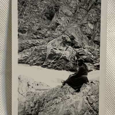 'Fishers across river...Hagwilget June 1943'