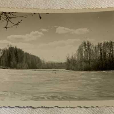 ‘… Bulkley River near Moricetown May 1949’