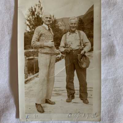 Dr. Mills and John Sparkes, 1936
