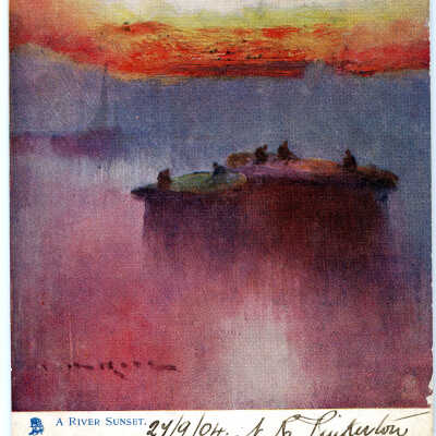 'A River Sunset' 1904