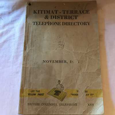 1956 'Kitimat-Terrace & District Telephone Directory'