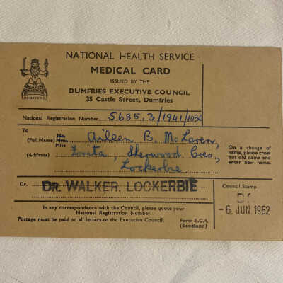 'National Health Service Medical Card'