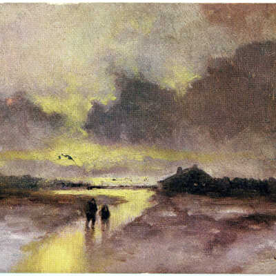 Two People Walking, Painted, 1904