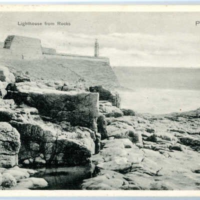 'Lighthouse from Rocks, Porthcawl' 1904