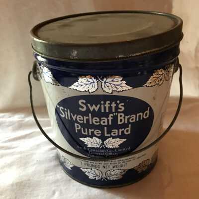 'Swift's Silverleaf Brand Pure Lard' Tin