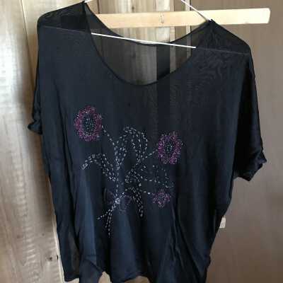Black Beaded Shirt