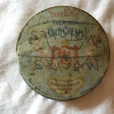 'Theatrical Cold Cream' Lid
