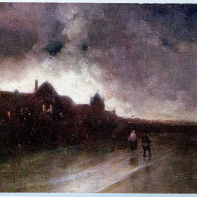 Two People Walking, Painted, 1904
