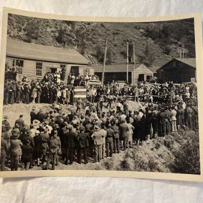 'Army Camp Building's Opening of Gravel Road East 1942-3'