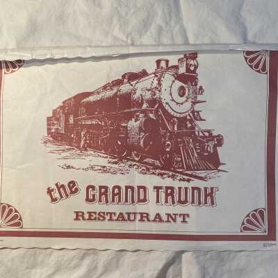 'The Grand Trunk Restaurant' Placemat