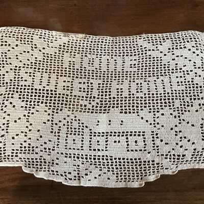 'Home Sweet Home' Crocheted Chair Back