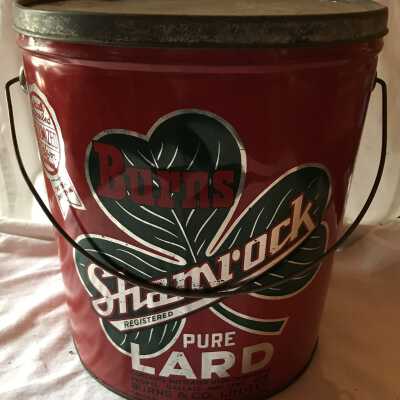 'Burns Shamrock Pure Lard' Pail