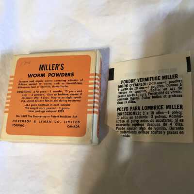 'Miller's Worm Powders'