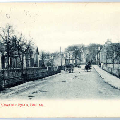 'Station Road, Biggar' 1904