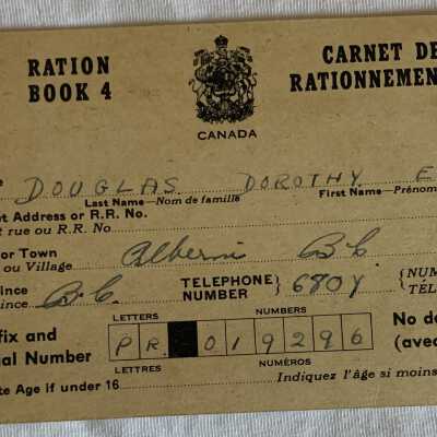 'Dorothy Douglas' Ration Book 4