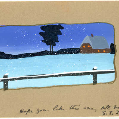 Painted Winter Cabin 1904