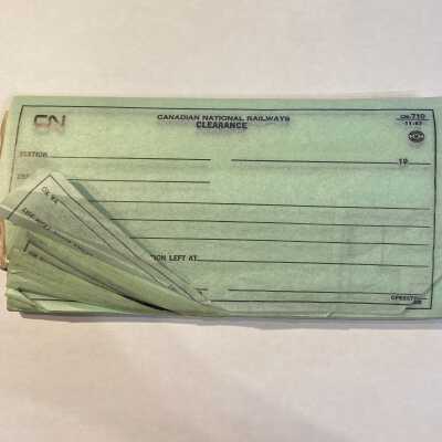 'Canadian National Railways Clearance' Forms Booklet
