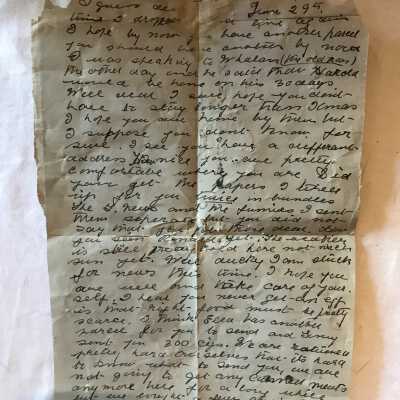 'K606910 Pte Turner' Letter
