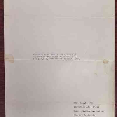 Aircraft Maintenance Crew Schedule Paper