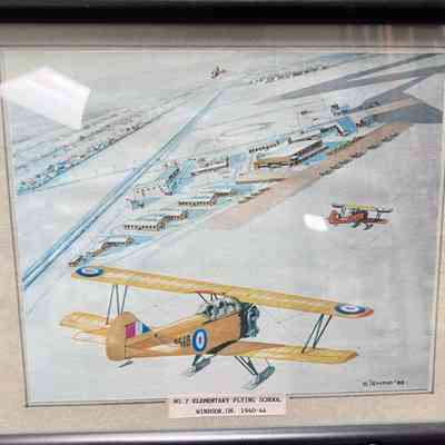 Fleet Finches on Snow Skids landing at a EFTS