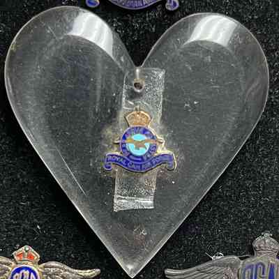 RCAF Insignia on Acryllic Heart