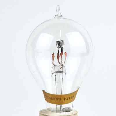 c.1881-82 Edison Lamp with Coiled Bamboo Filament(s)
