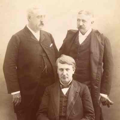 Photo - 1889 Paris Exhibition -Thomas Edison, General Gouraud, & unknown