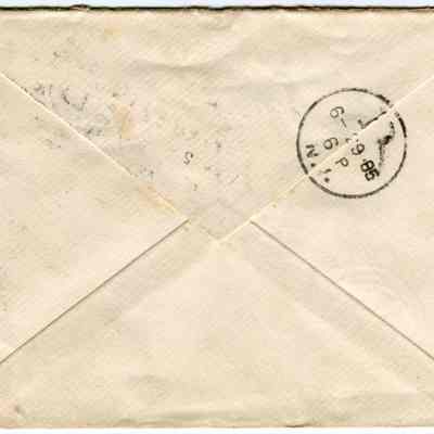 Envelope found with letter but may not be originally mated to this letter.