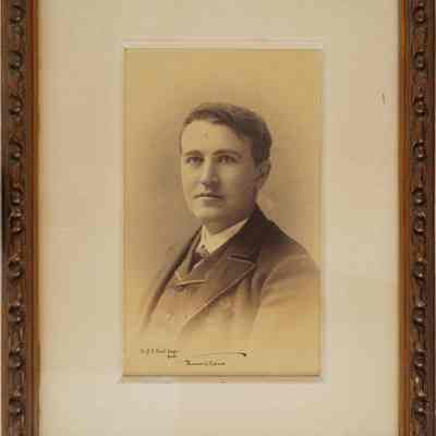 TAE Large Format Cabinet Card Signed to John H Vail 1884