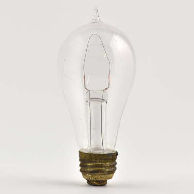 Edison 8cp Copper Plated Clamp Incandescent Lamp