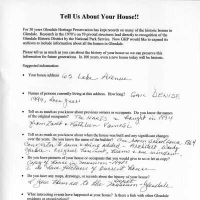 65 S Lake Owners Survey 2005