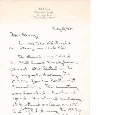 Letter to Harry Matthews