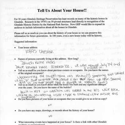 10895 Chester 2005 Owners House Survey