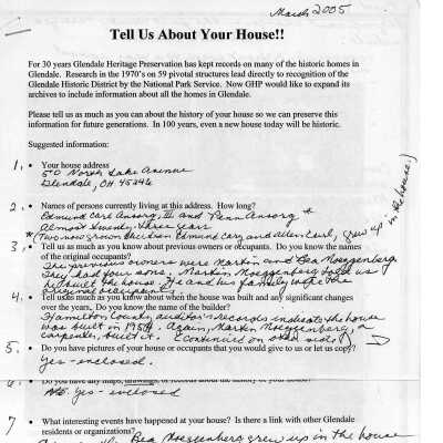 50 N Lake Pg1 200 House Owners Survey
