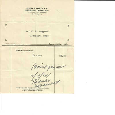 Receipts for Medical Care