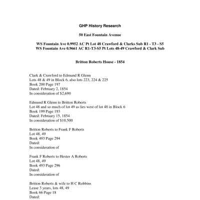 50 East Fountain Avenue - Research