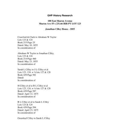 100 East Sharon Avenue - Research