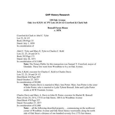 120 Oak Avenue - Research