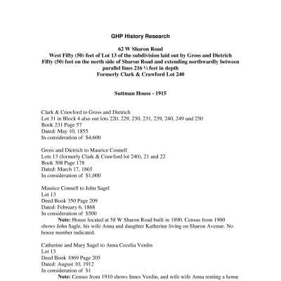 62 W Sharon Avenue - Research