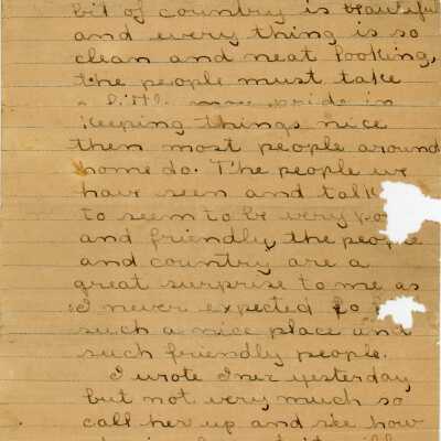 World War I letter