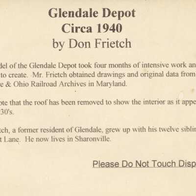 Model of the Glendale Depot c. 1940