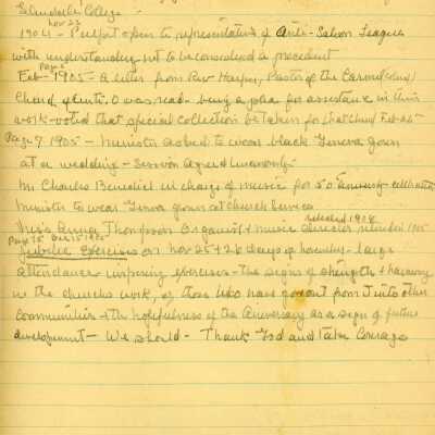 First Presbyterian Church note
