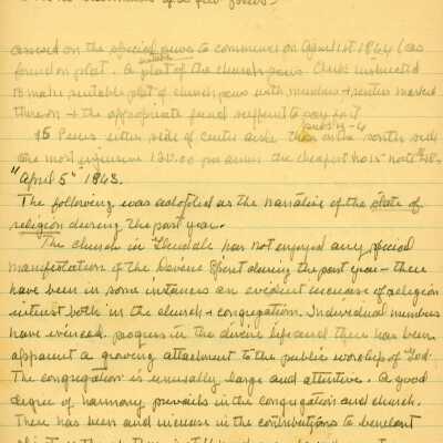First Presbyterian Church note