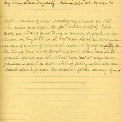 First Presbyterian Church note