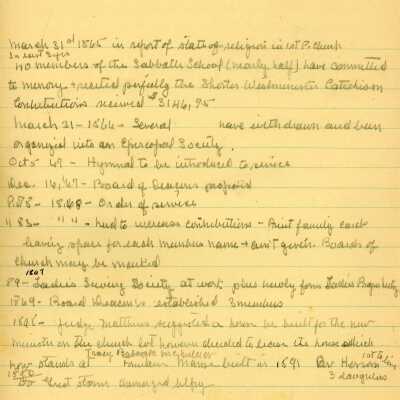First Presbyterian Church note