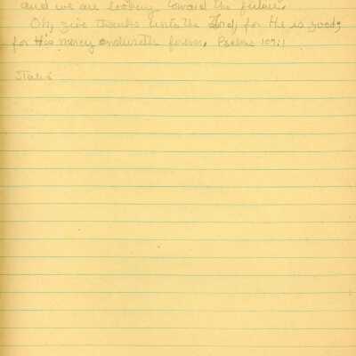 First Presbyterian Church note